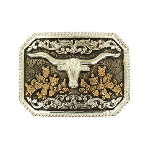 Crumrine Rectangle Longhorn Buckle